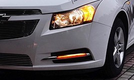 AupTech LED Daytime Running Lights White DRL / Synchronous Yellow Turn Signal... - £101.51 GBP
