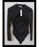 Capella Ladies Large Black Bodysuit Criss Cross Open Front - €13,40 EUR