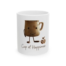 Cup of Happiness Coffee Ceramic Mug, 11oz - £7.82 GBP