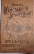 VINGAGE  1924-1925 &quot;PIERCE&#39;S MEMORANDUM ACCOUNT BOOK&quot; FARMERS-MECHANICS - $3.99