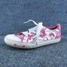 SKECHERS Youth Girls Sneaker Shoes Pink Fabric Lace Up Size 1 Medium - £19.46 GBP
