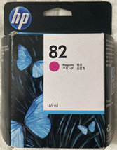 HP 82 Magenta DesignJet Ink Cartridge 69ml C4912A Genuine OEM Sealed Foil Pack - £30.58 GBP