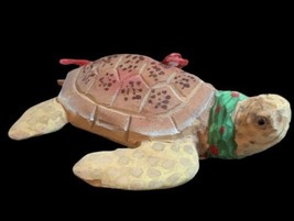 Hand Carved Sea Turtle Driftwood Christmas Ornament Holiday Decor Decoration - £15.65 GBP