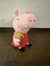 Ty Peppa Pig With Teddy Bear Plush Stuffed Animal Toy 8 Inch  - £6.29 GBP