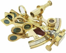 Solid Brass Nautical Sextant Maritime Astrolabe Marine for Christmas Gift - £51.40 GBP