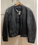 BERMAN&#39;S Men&#39;s Leather Motorcycle Jacket with Removable Lining size 40 - £66.53 GBP