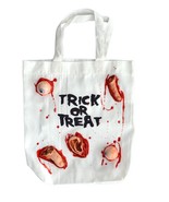 Trick Or Treat Body Bag Tote Halloween Bloody Eyeballs Fingers Ear Lobes... - £38.14 GBP