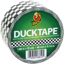 Patterned Duck Tape 1.88&quot;X10yd-Checkerboard - £11.31 GBP