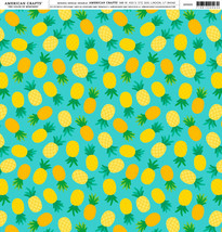 Pebbles -Sunshiny Days  Cardstock 12 x 12 Paper Pattern Simple Pineapple - £33.36 GBP