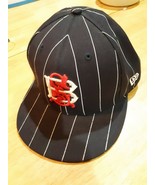 New Era 59 Fifty baseball cap black pinstripe wool 7 1/2&quot; - £11.62 GBP