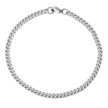 3mm Bracelet for Men Women Curb Cuban Rolo Box Wheat Link Chain Stainless Steel  - £12.77 GBP