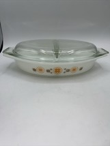 Vintage Pyrex Town and Country Divided Casserole Dish with Lid  1 1/2 QT - £16.78 GBP