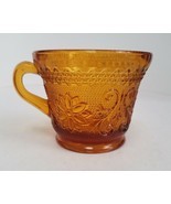 Tiara Indiana Glass Amber Sandwich Punch Cups Set of 4 - £9.00 GBP