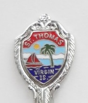 Collector Souvenir Fork Virgin Islands St. Thomas US Sail Boat Cloisonne Emblem - £5.47 GBP