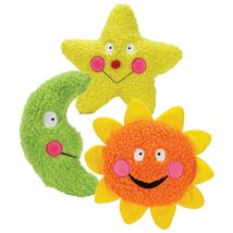 MPP Bright Color Soft Berber Cuddle and Chew Celestial Smile Squeaker Toy for Do - £9.48 GBP+
