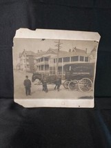 Rare Late 1800s Photo VALVOLINE OIL LENOX GAS Horse &amp; Wagon Advertising ... - $27.83