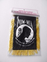 POW MIA YOU ARE NOT FORGOTTEN POLYESTER US STATE FLAG BANNER 3 X 5 INCHES - £4.43 GBP
