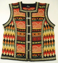 Vrikke Norwegian Women&#39;s Sweater Vest Art To Wear Irene Haugland Zahl 38&quot; Chest - £39.28 GBP