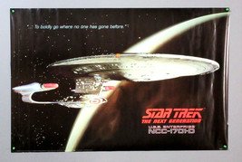 1991 Star Trek The Next Generation TNG 36 by 24 inch USS Enterprise post... - $29.13