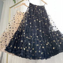 A-line Layered Tulle Skirt Holiday Outfit Women Plus Size Puffy Tutu Skirts image 8