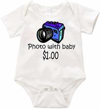 Photo with baby $1-2 Infant Romper Creeper - Baby Shower - Baby Reveal - Birthda - £11.77 GBP
