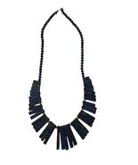 Vintage Lapis Lazuli Graduated Stick Necklace 14K Gold Filled Clasp Stat... - $37.80
