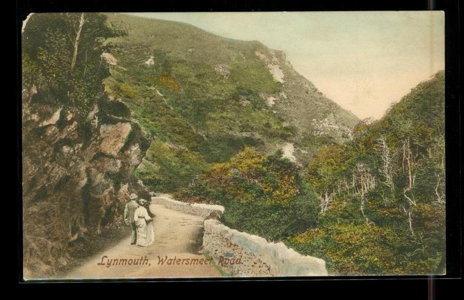 Vintage Souvenir Art Postcard Lynmouth Watersmeet Road Devon England - $10.67