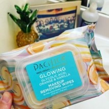 Pacifica Glowing Makeup Removing Wipes Orange and Vanilla 30ct - £3.92 GBP