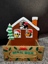 1950s Disney Christmas Mail Box-Wooden Mickey and Friends-Disneyana Japan - £84.67 GBP