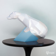 Polar bear sculpture papercraft template - £7.84 GBP