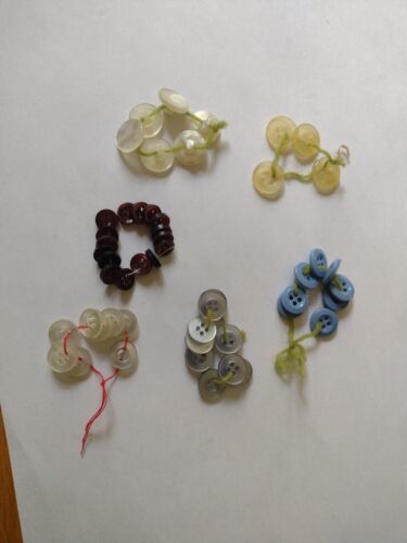 Lot of 6 Sets Different Small Buttons Vintage 9mm - 14mm Assorted Sizes ... - $8.57