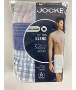 Jockey 3 Pack Cotton Blend Full Cut Woven Boxers XL - $21.24