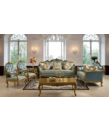 Gold and Blue 6-Piece Living Room Set - $12,644.45 CAD