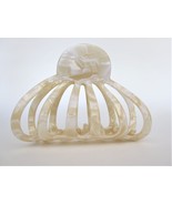 Large vanilla blonde pearl white marbled hair claw clip for thick hair - £10.21 GBP