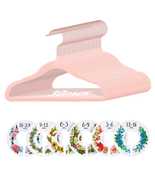 Topekada 30 Pack Baby Hangers Velvet Pink, Floral 11.4&#39;&#39; Baby Clothes Ha... - $62.54