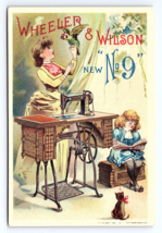 Wheeler &amp; Wilson No.9 Sewing Machine 3&quot; x 4 1/2&quot; Boston Piano-Fortes - £7.81 GBP