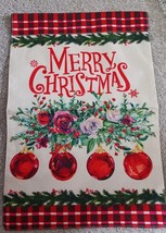 Merry christmas Holiday Christmas Garden Flag 12x18  Vertical New in pac... - £3.86 GBP