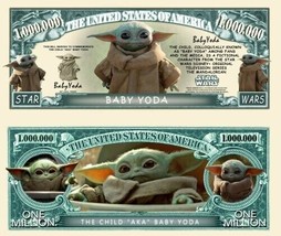 Baby Yoda The Child Mandalorian Star Wars 5 Pack Grogu Collectible Dollar Bills - £5.25 GBP