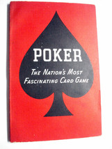 Poker The Nation&#39;s Most Fascinating Card Game 1941 Paperback Whitman Pub... - $7.99