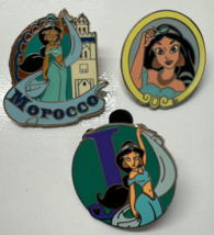 Lot of 3 Disney Princess Jasmine Aladdin Trading Pins - £10.34 GBP