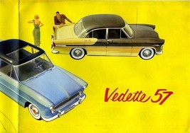 Vedette 57 Brochure by SIMCA  France Trianon Versailles Regence Marly  - $21.81