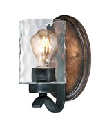 Barnwell One-Light Indoor Wall Fixture, Textured Iron And Barnwood Finis... - £66.94 GBP