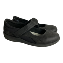 Clarks Cloud Steppers Shoes Womens 8 Black Mary Jane Sillian Bella Cushion Wedge - £18.07 GBP