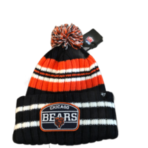 New NWT Chicago Bears &#39;47 Brand Hone Patch Cuffed Pom Knit Beanie Hat - £19.74 GBP