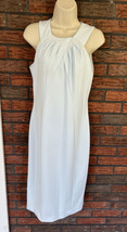 Lightest Blue Sheath Dress Sz 6 Sleeveless Cut In Zip Calvin Klein Lined... - £30.37 GBP