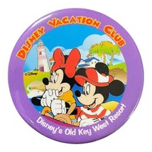 Disney Vacation Club Old Key West Resort Mickey Minnie Vintage Pin Butto... - £6.10 GBP
