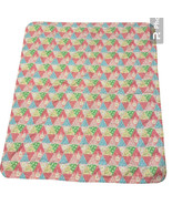 Vintage Reversible Floral Pink Homemade Patchwork Quilted Baby Blanket 4... - $470.22 MXN