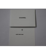 Authentic CHANEL Happy New Year White Card &amp; Envelope Blank Note Gift Set - £6.32 GBP