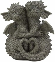 Ebros Romantic Valentines Baby Garden Dragons Cuddling Tight Statue 5.25... - $25.99