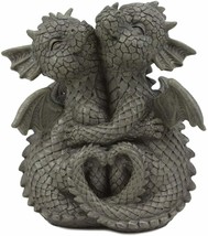 Ebros Romantic Valentines Baby Garden Dragons Cuddling Tight Statue 5.25&quot; Tall - £20.90 GBP